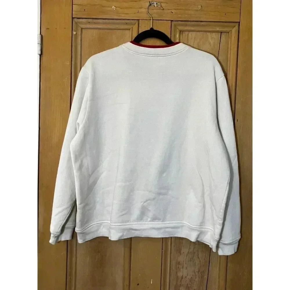 Studio Works Womens Vintage 90s Christmas Flowers Sweatshirt Large White XM EXC - Picture 8 of 10